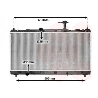Radiateur, refroidissement du moteur VAN WEZEL 52012705