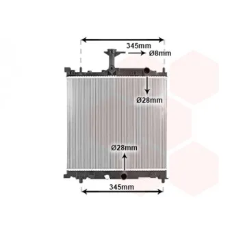 Radiateur, refroidissement du moteur VAN WEZEL 52012706