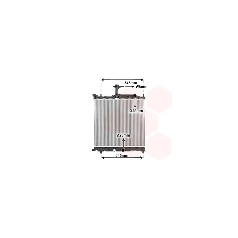 Radiateur, refroidissement du moteur VAN WEZEL 52012706