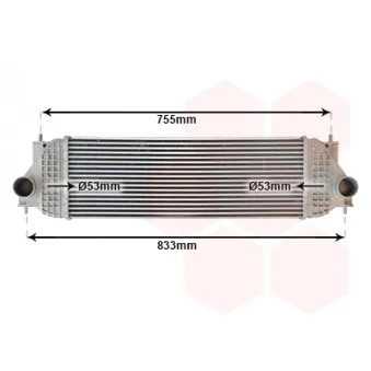 Intercooler, échangeur VAN WEZEL 52014134