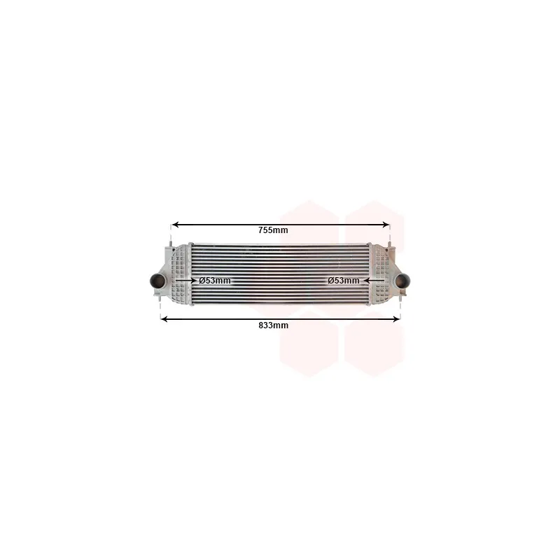 Intercooler, échangeur VAN WEZEL 52014134
