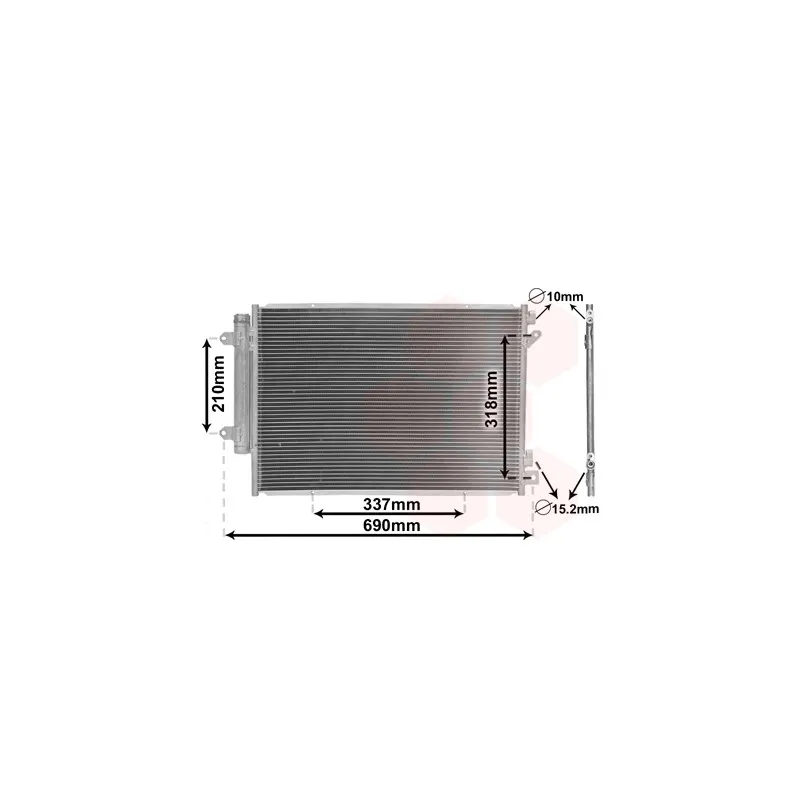Condenseur, climatisation VAN WEZEL 52015702