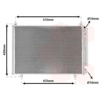 Condenseur, climatisation VAN WEZEL 52015703