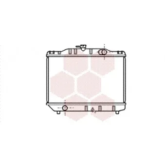 Radiateur, refroidissement du moteur VAN WEZEL 53002026