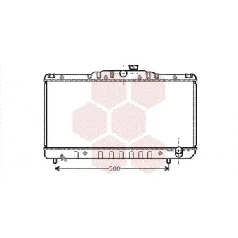 Radiateur, refroidissement du moteur VAN WEZEL 53002029