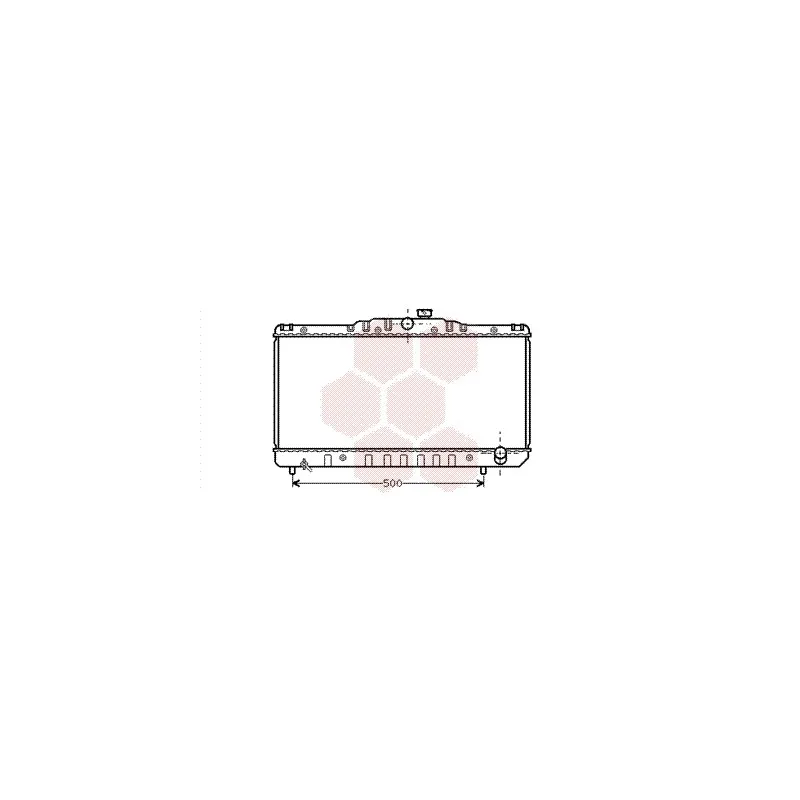 Radiateur, refroidissement du moteur VAN WEZEL 53002029