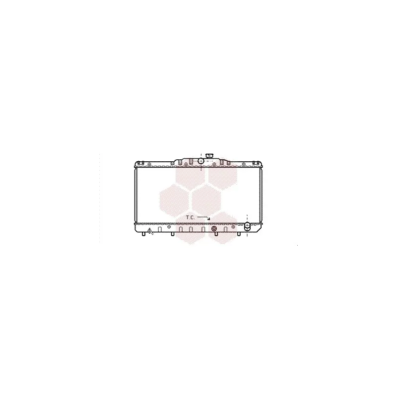 Radiateur, refroidissement du moteur VAN WEZEL 53002030