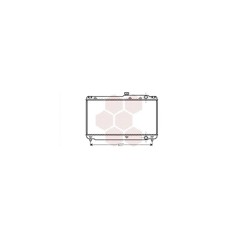 Radiateur, refroidissement du moteur VAN WEZEL 53002041