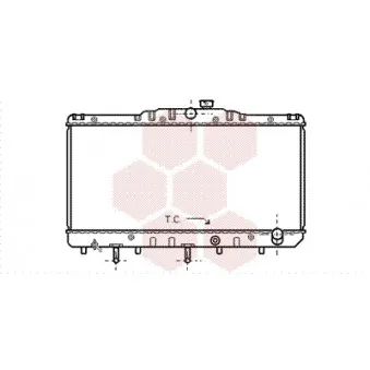 Radiateur, refroidissement du moteur VAN WEZEL 53002080