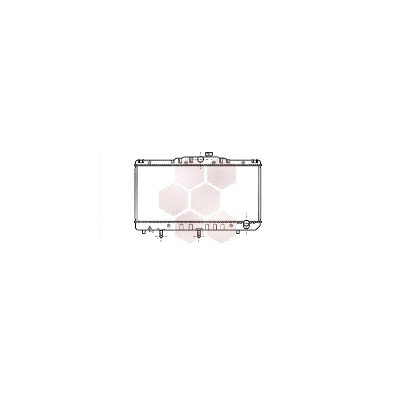 Radiateur, refroidissement du moteur VAN WEZEL 53002103