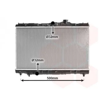 Radiateur, refroidissement du moteur VAN WEZEL 53002115