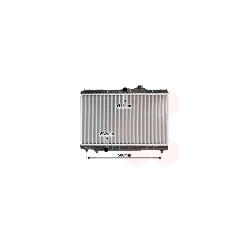Radiateur, refroidissement du moteur VAN WEZEL 53002115