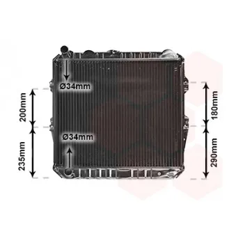 Radiateur, refroidissement du moteur VAN WEZEL 53002134