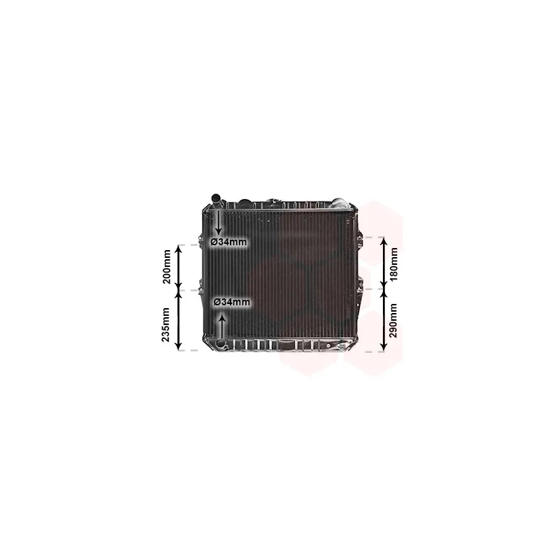 Radiateur, refroidissement du moteur VAN WEZEL 53002134