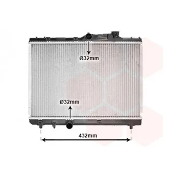 Radiateur, refroidissement du moteur VAN WEZEL 53002140