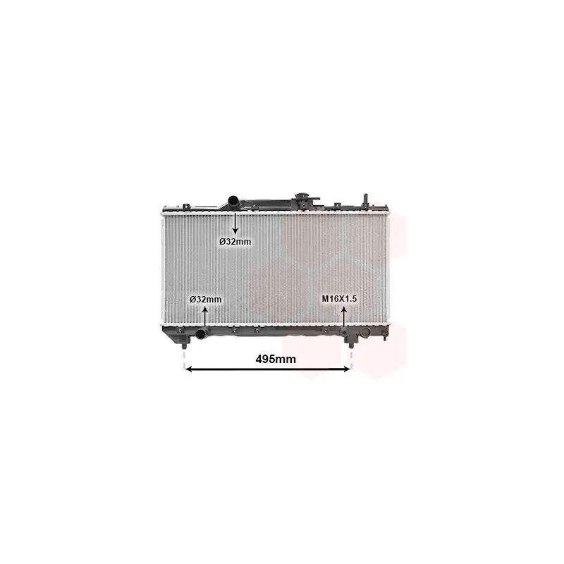 Radiateur, refroidissement du moteur VAN WEZEL 53002141