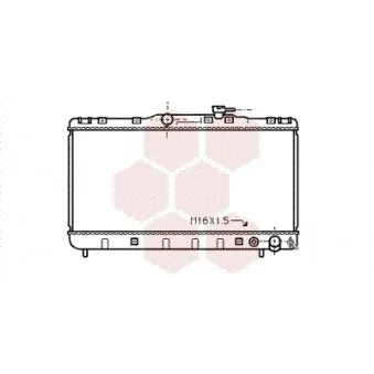 Radiateur, refroidissement du moteur VAN WEZEL 53002145