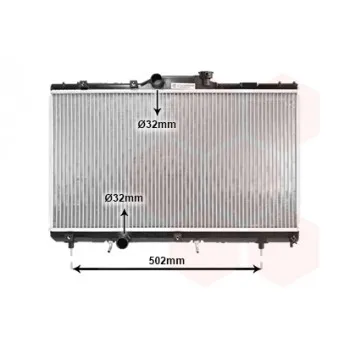 Radiateur, refroidissement du moteur VAN WEZEL 53002148