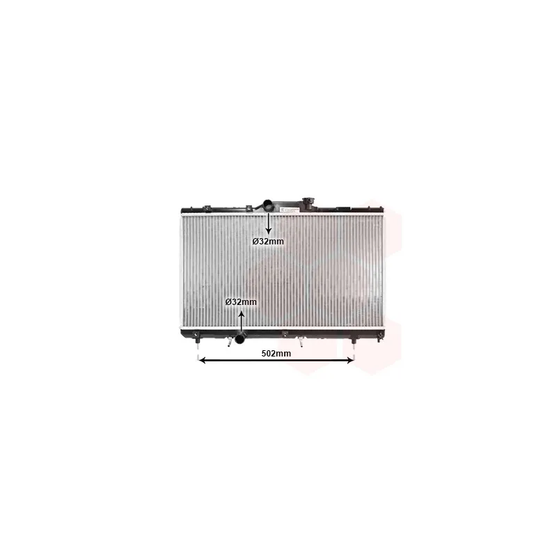Radiateur, refroidissement du moteur VAN WEZEL 53002148