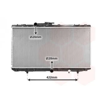 Radiateur, refroidissement du moteur VAN WEZEL 53002149