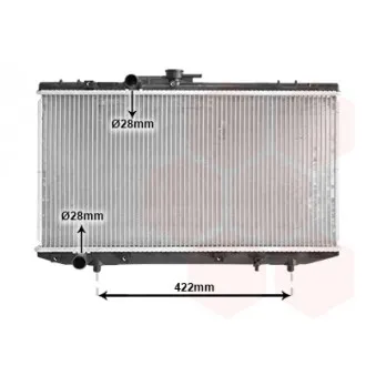 Radiateur, refroidissement du moteur VAN WEZEL 53002150