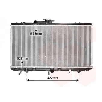 Radiateur, refroidissement du moteur VAN WEZEL 53002151