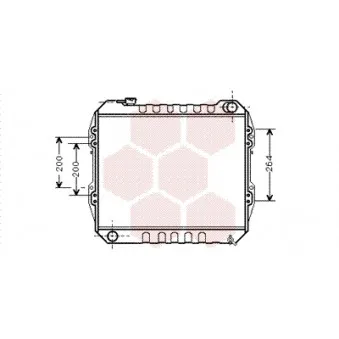 Radiateur, refroidissement du moteur VAN WEZEL 53002164
