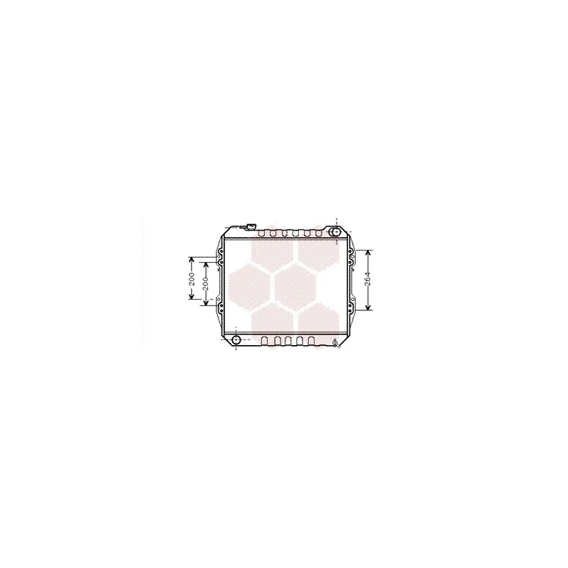 Radiateur, refroidissement du moteur VAN WEZEL 53002164