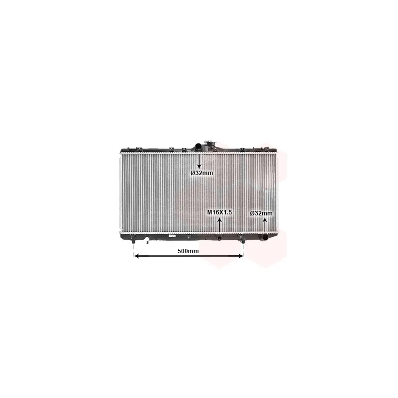 Radiateur, refroidissement du moteur VAN WEZEL 53002181