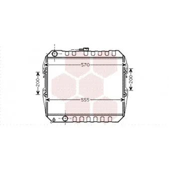 Radiateur, refroidissement du moteur VAN WEZEL 53002183