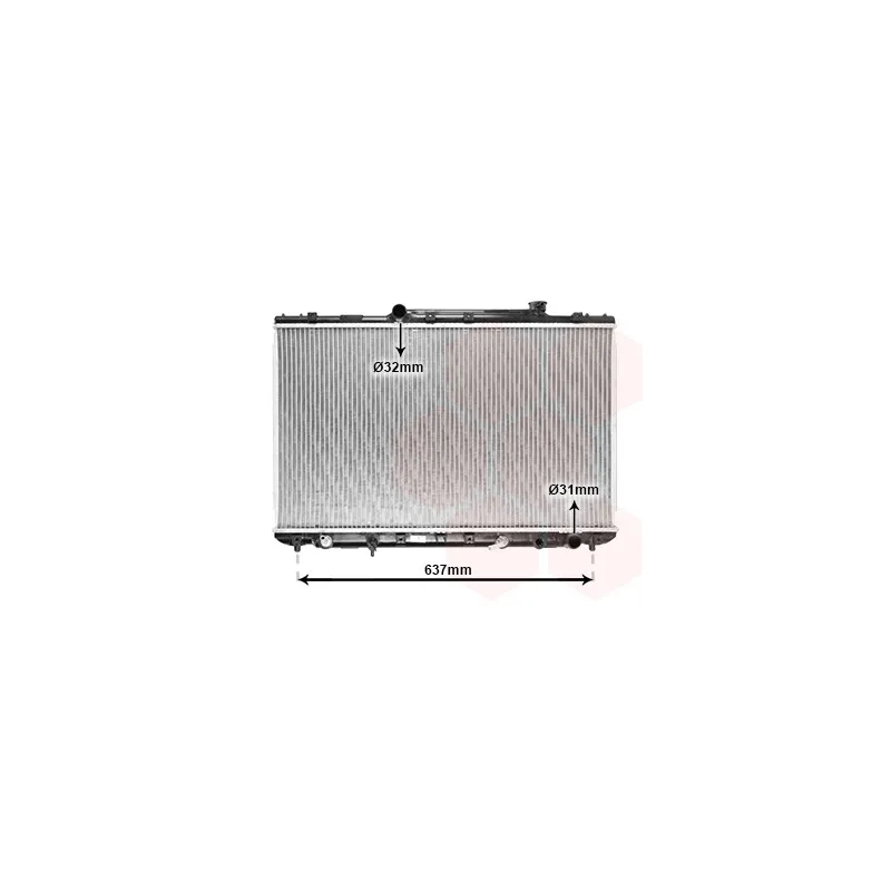 Radiateur, refroidissement du moteur VAN WEZEL 53002186