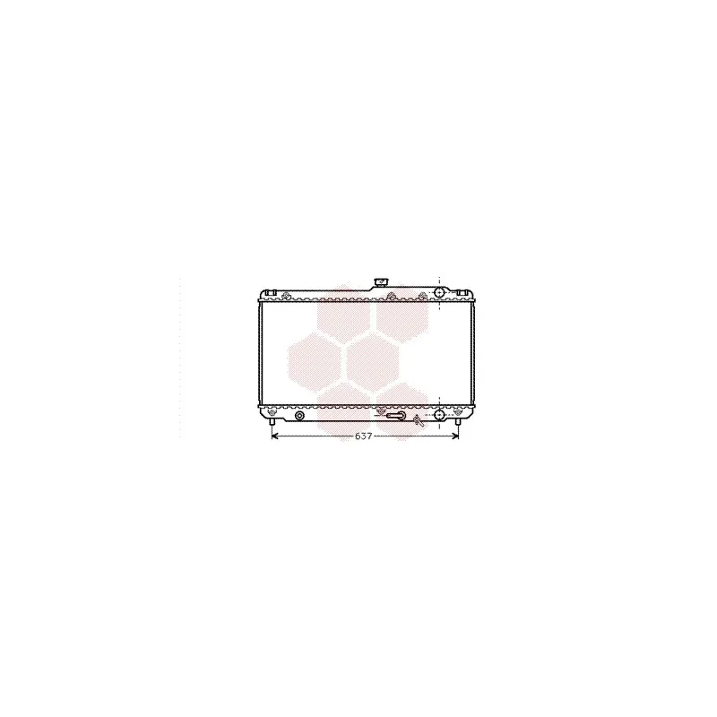 Radiateur, refroidissement du moteur VAN WEZEL 53002187