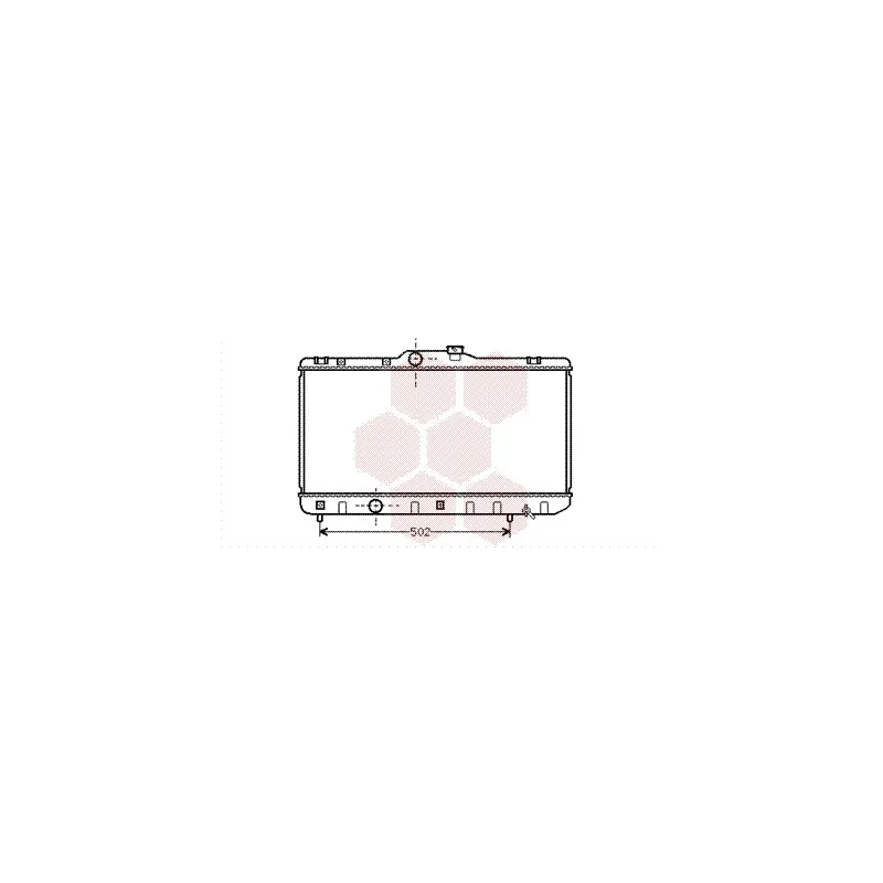 Radiateur, refroidissement du moteur VAN WEZEL 53002188