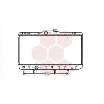 Radiateur, refroidissement du moteur VAN WEZEL 53002189