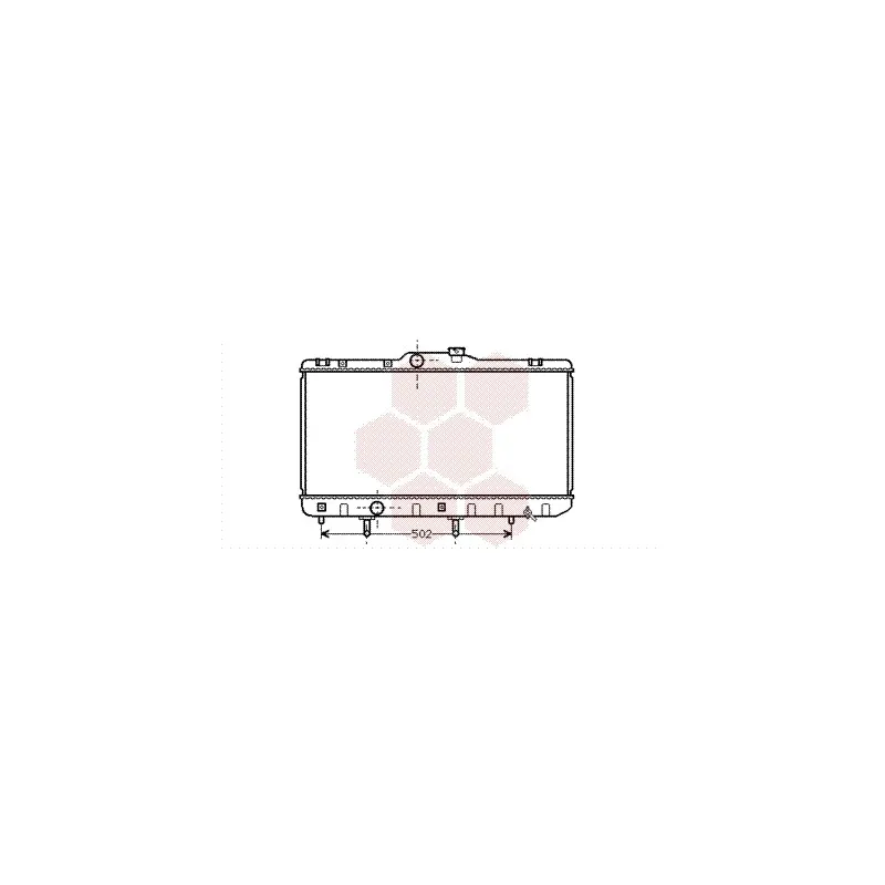 Radiateur, refroidissement du moteur VAN WEZEL 53002189