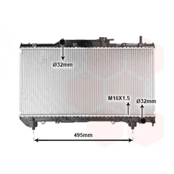 Radiateur, refroidissement du moteur VAN WEZEL 53002201