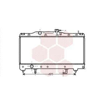 Radiateur, refroidissement du moteur VAN WEZEL 53002204