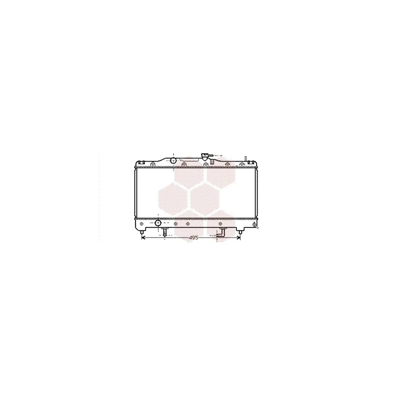 Radiateur, refroidissement du moteur VAN WEZEL 53002204
