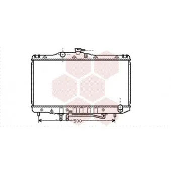 Radiateur, refroidissement du moteur VAN WEZEL 53002206