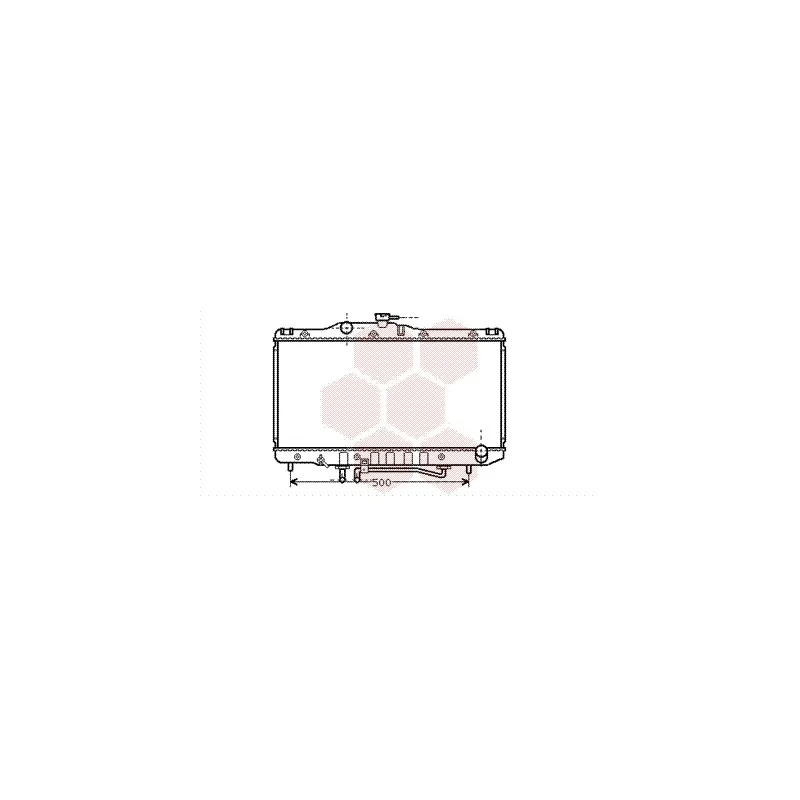 Radiateur, refroidissement du moteur VAN WEZEL 53002206