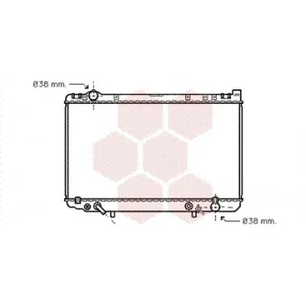 Radiateur, refroidissement du moteur VAN WEZEL 53002207