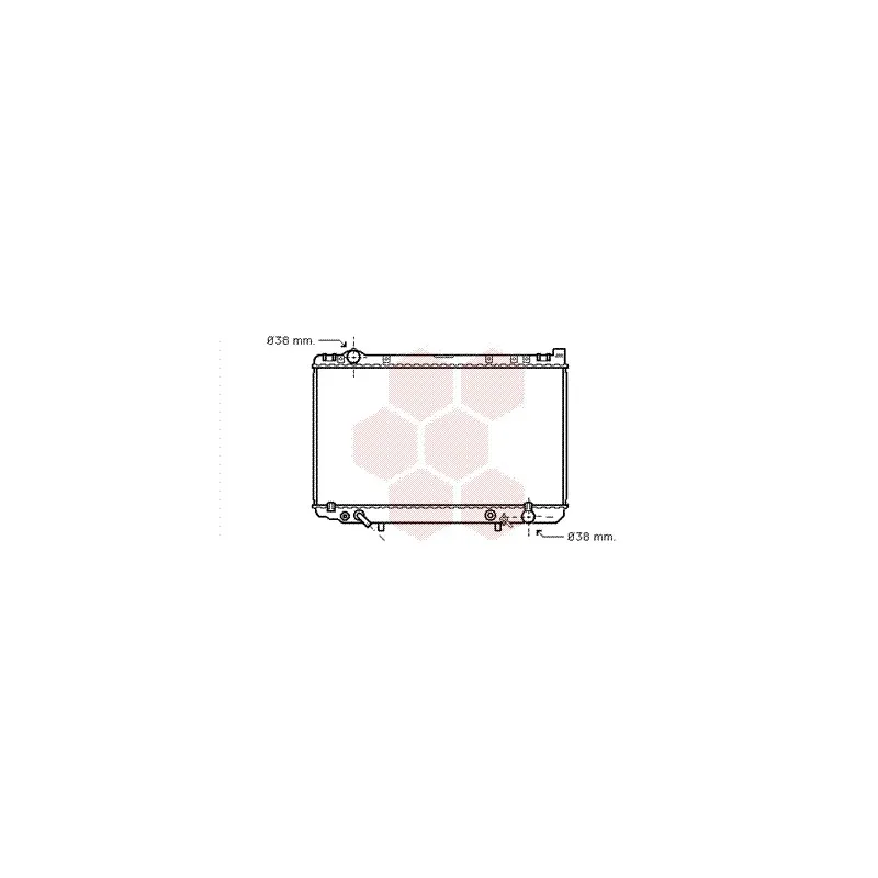 Radiateur, refroidissement du moteur VAN WEZEL 53002207