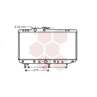 Radiateur, refroidissement du moteur VAN WEZEL 53002208