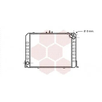 Radiateur, refroidissement du moteur VAN WEZEL 53002215