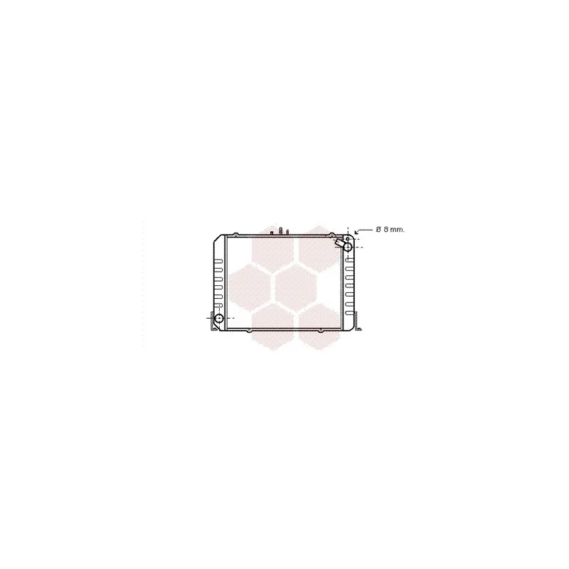 Radiateur, refroidissement du moteur VAN WEZEL 53002215