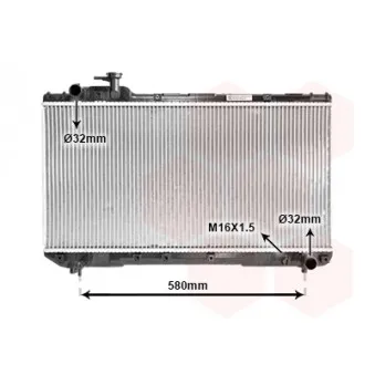 Radiateur, refroidissement du moteur VAN WEZEL 53002219
