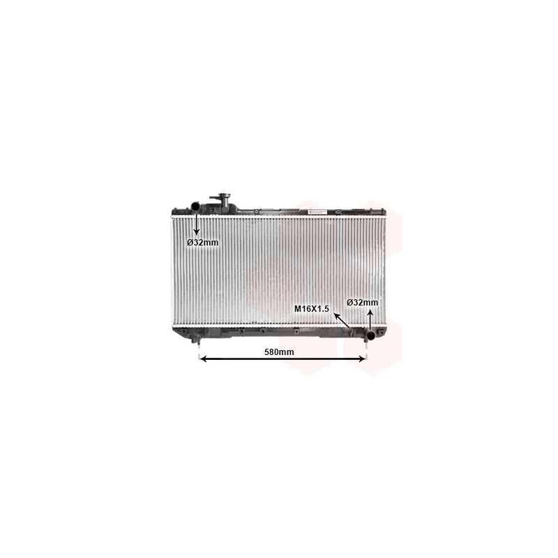 Radiateur, refroidissement du moteur VAN WEZEL 53002219