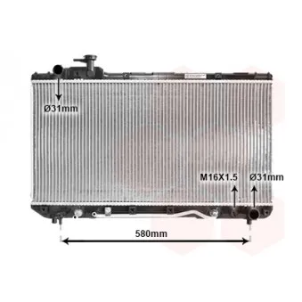 Radiateur, refroidissement du moteur VAN WEZEL 53002220