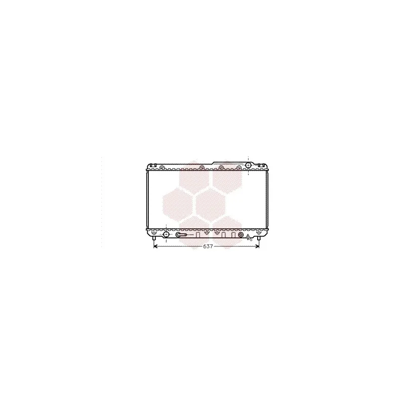 Radiateur, refroidissement du moteur VAN WEZEL 53002229