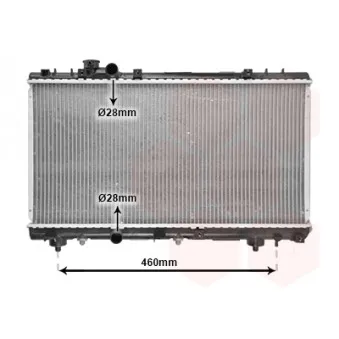 Radiateur, refroidissement du moteur VAN WEZEL 53002230
